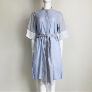 3.1 PHILLIP LIM cotton shirt dress w/ tie belt